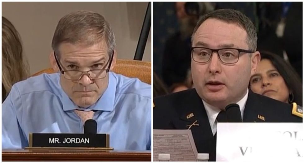 Vindman blows up Jim Jordan's smear of his service by reading glowing performance review