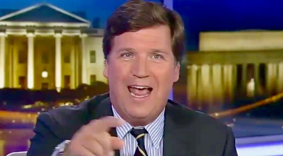 ‘Seriously unbalanced’ Tucker Carlson sparks internet outrage declaring he is rooting for Russia – before backtracking