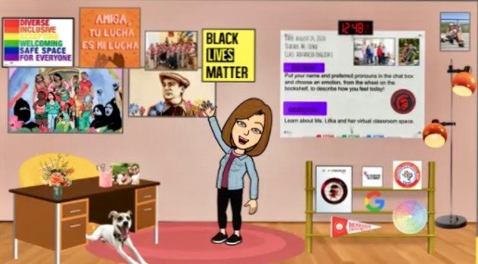 Texas teacher who posted Black Lives Matter and LGBTQ posters in her virtual classroom placed on leave after parents complained