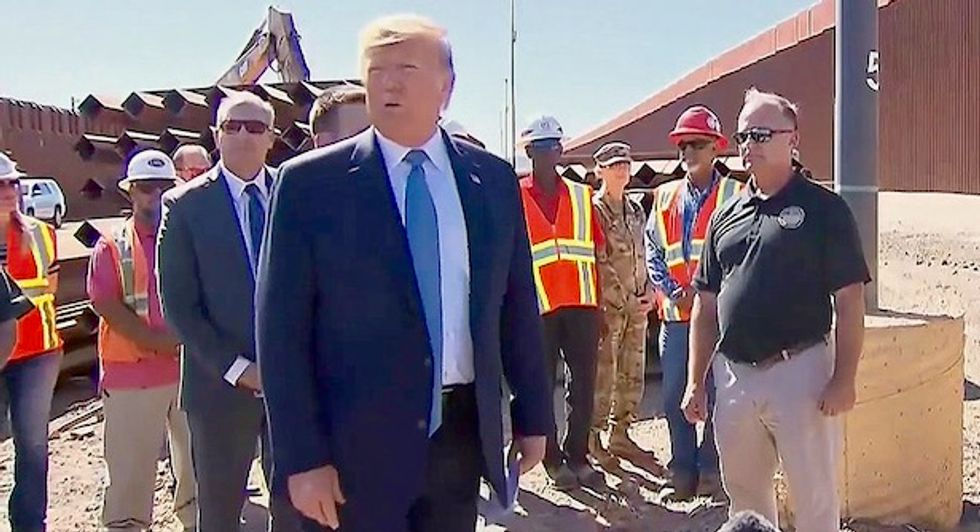 Trump’s border wall collapsed in the wind -- now questions raised about what happens when it rains