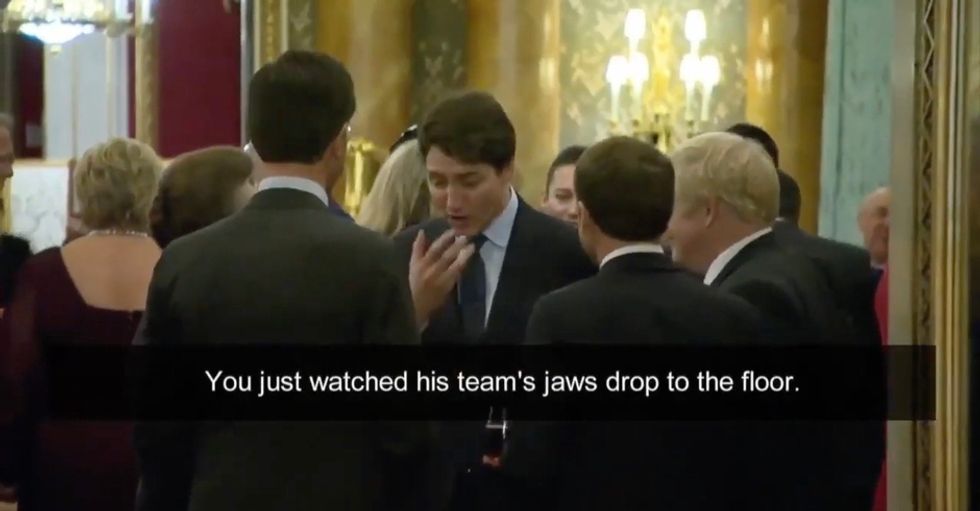 WATCH: World leaders appear to be mocking Trump during Buckingham Palace reception