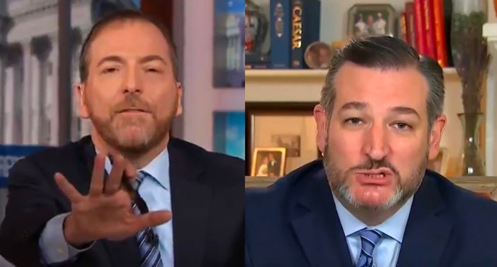 Ted Cruz snaps at NBC's Chuck Todd for 'dragging up all that garbage' Trump threw at him in 2016 campaign
