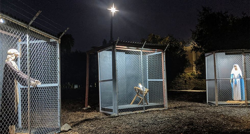 Trump supporters lose their minds when church shows Nativity scene in immigrant cages