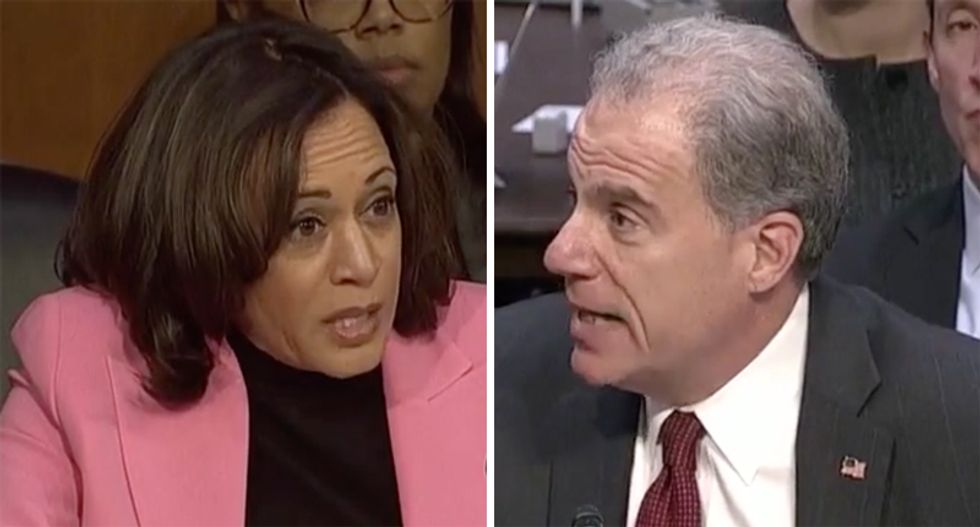 Kamala Harris uses IG hearing to connect the dots between Bill Barr and Giuliani’s corrupt schemes