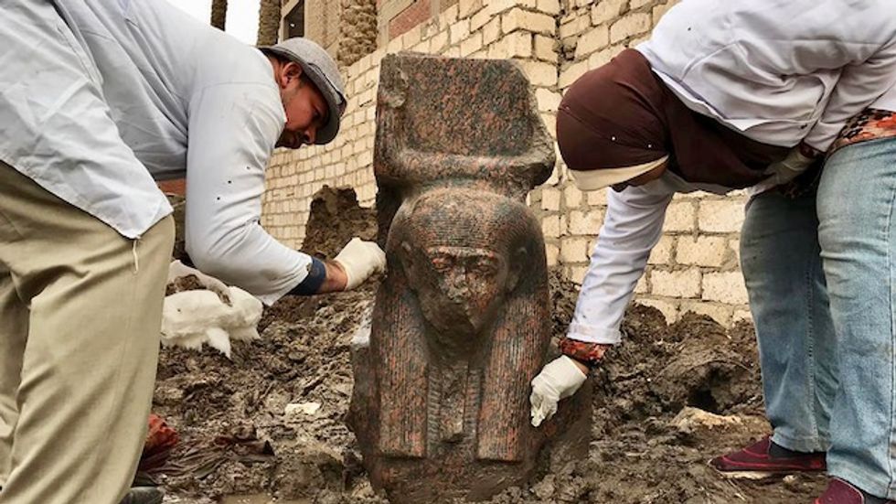 Egypt unveils 'rare' ancient pharaoh bust