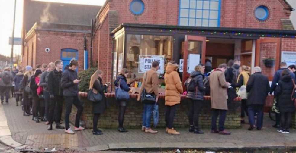 'It's happening,' declares Jeremy Corbyn as early UK election reports suggest 'longest queues ever'