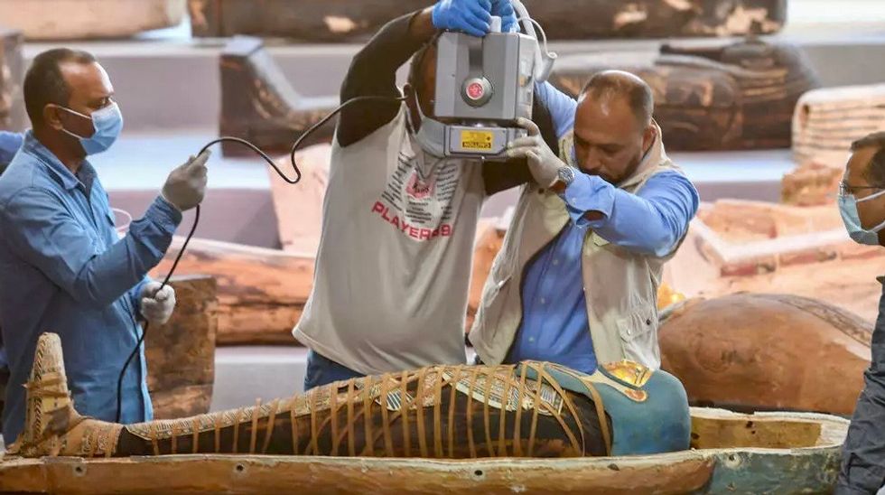 Egypt finds treasure trove of over 100 sarcophagi