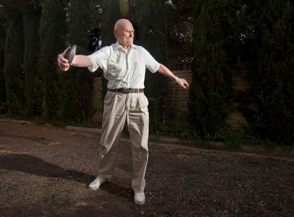 Man who set track records as a centenarian dies at 105