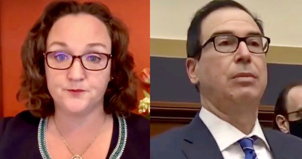 WATCH: Rep. Katie Porter brilliantly destroys Steve Mnuchin for ‘play-acting’ as a lawyer