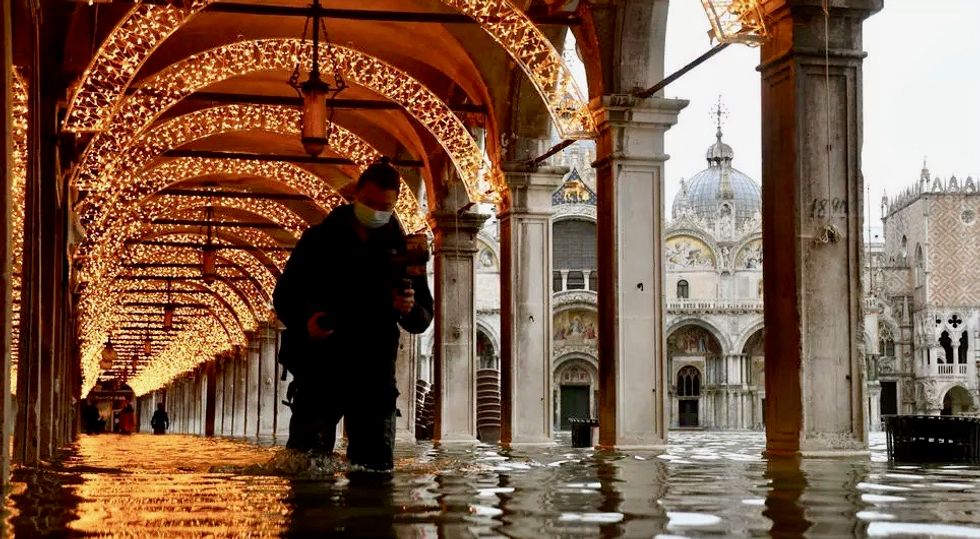 Venice under water as complex dam system fails to activate