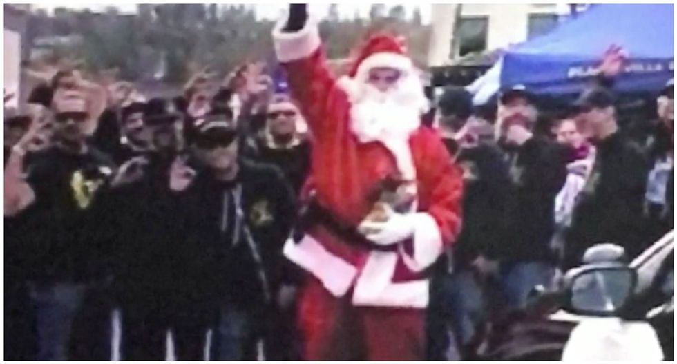 ‘We don’t want you’: Residents fume after Proud Boys crash a Toys for Tots event