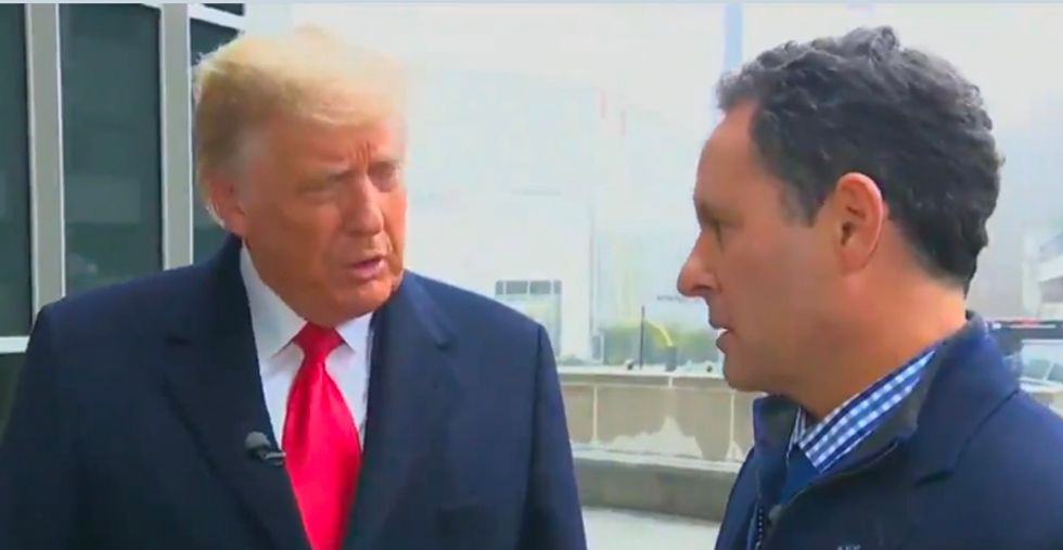 ‘Drop to his knees in worship’: Internet slams ‘groveling’ Brian Kilmeade for allowing Trump to spew ‘lie after lie’