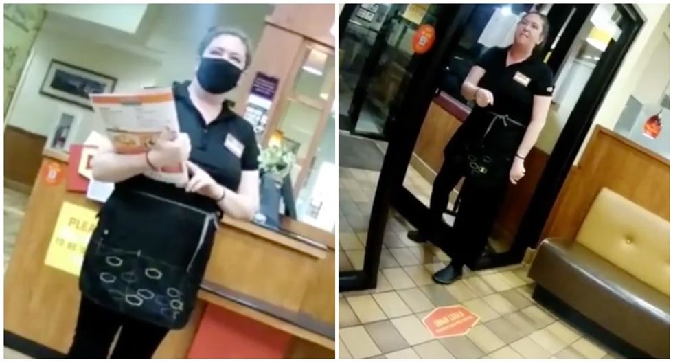 WATCH: Denny's waitress quits on the spot after frustration with anti-maskers boils over