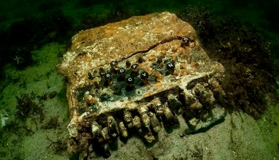 Divers find Nazis' Enigma code machine in Baltic Sea
