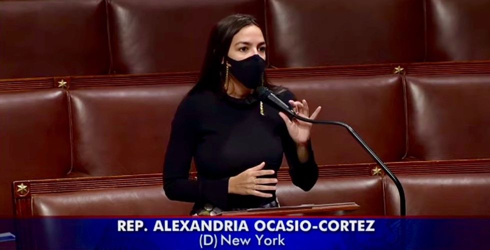 'In breaking the Senate, we are abandoning our people': Watch AOC excoriate McConnell on House floor