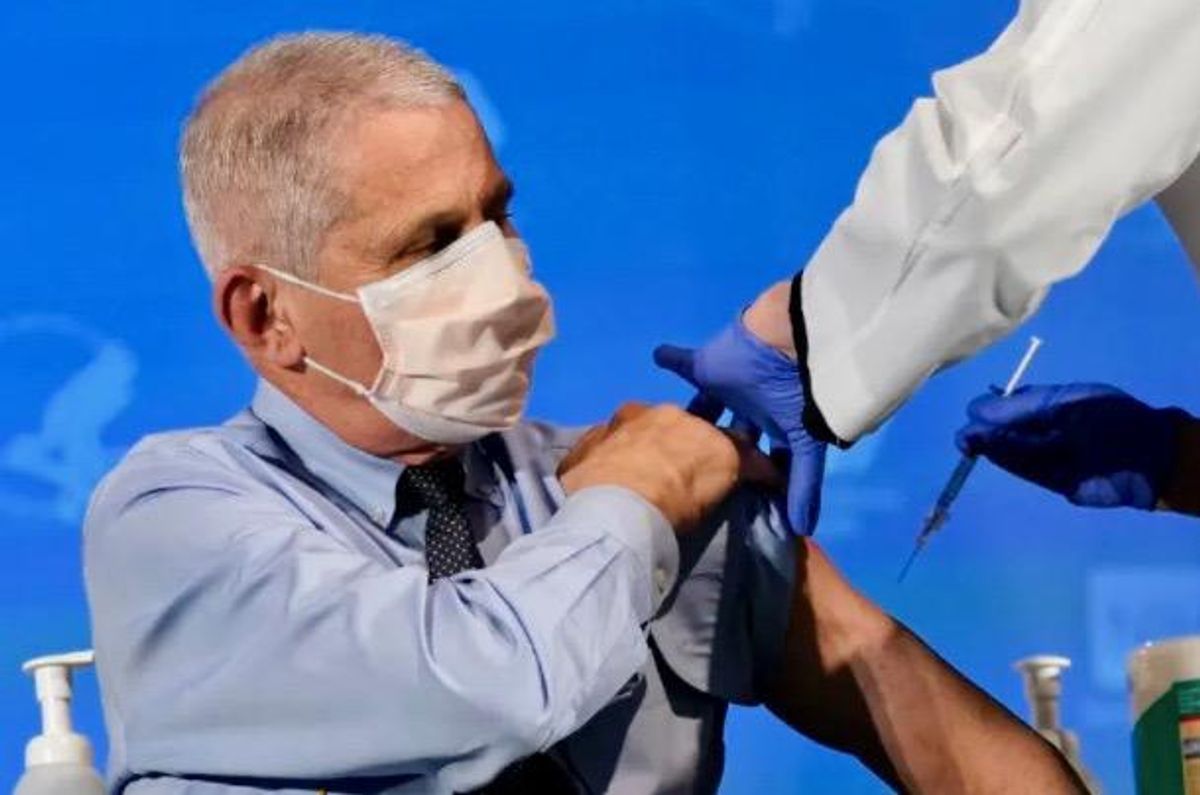 Top US scientist Anthony Fauci receives COVID-19 vaccine
