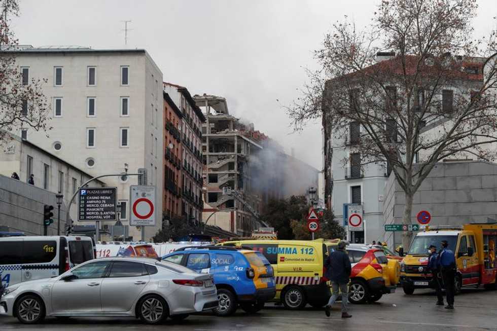 At least two dead after blast wrecks building in central Madrid