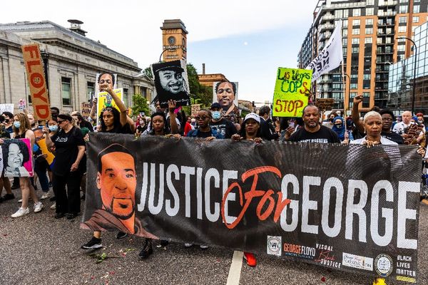 Family, supporters march in US ahead of anniversary of George Floyd death