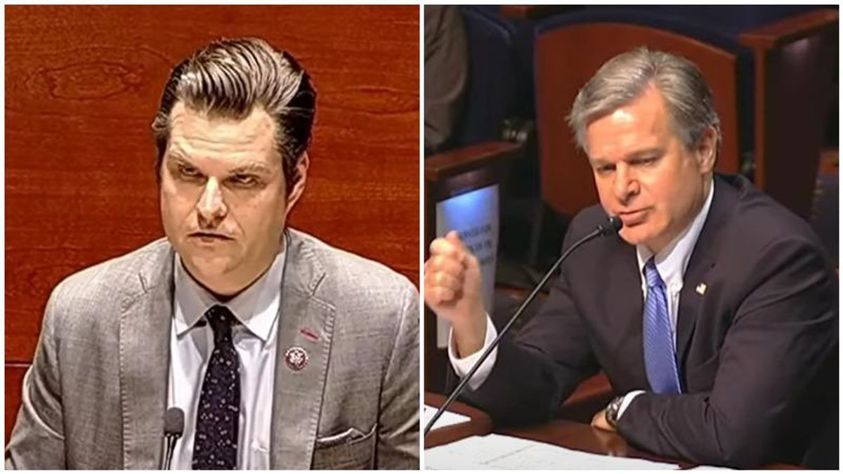 ‘This is obscene’: House GOP faces furious backlash for allowing Matt Gaetz to interrogate the FBI director