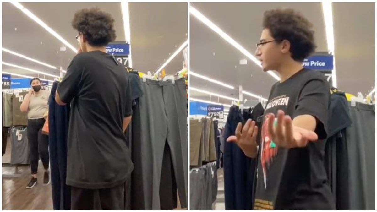 Viral video shows angry 'Karen' ordering teen to leave Walmart just for trying on a T-shirt