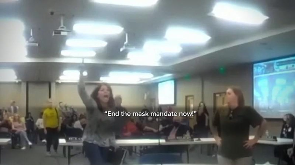 WATCH: Anti-mask protesters who took over Utah school board meeting in Jan. 6-style siege charged