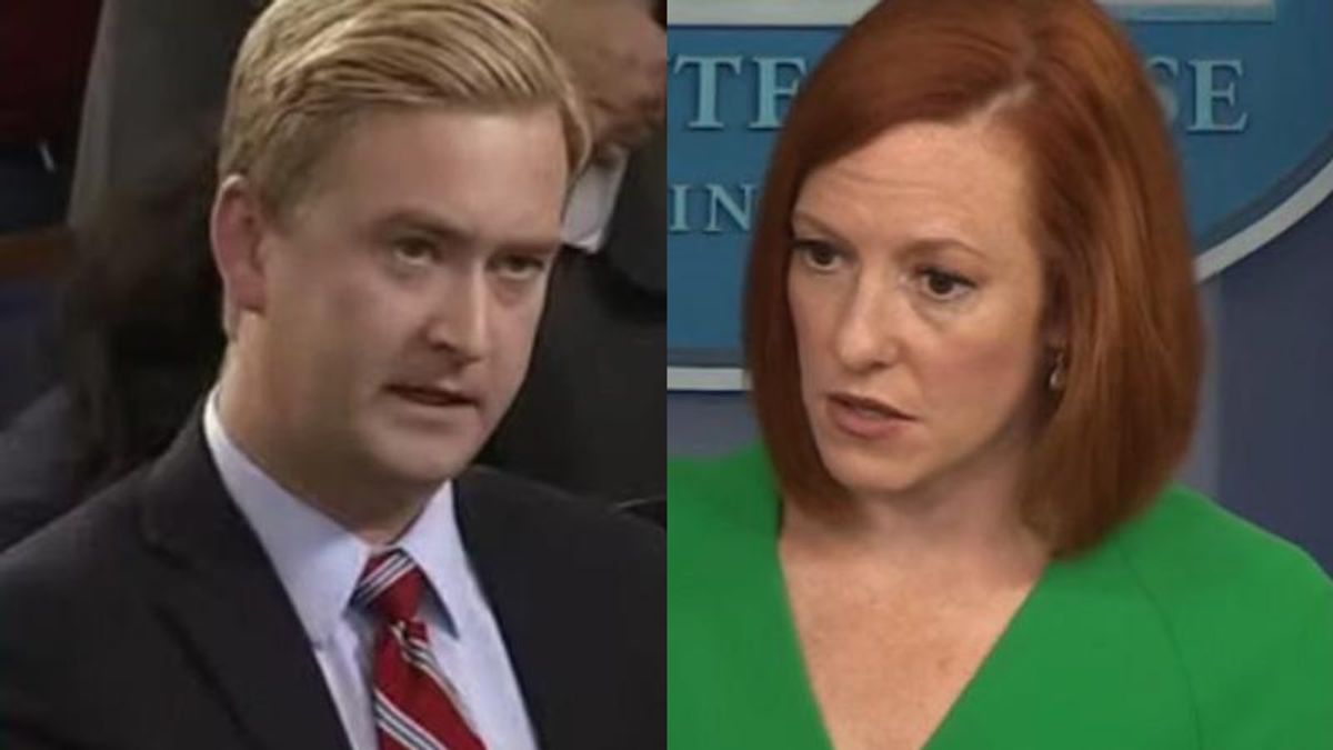Psaki smacks down Fox News reporter Peter Doocy for 'loaded and inaccurate' claim of White House 'spying' on Facebook pages
