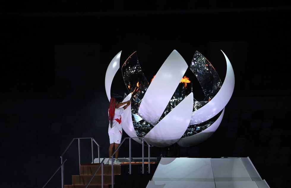 Tennis star Naomi Osaka lights Olympic cauldron at Tokyo opening ceremony