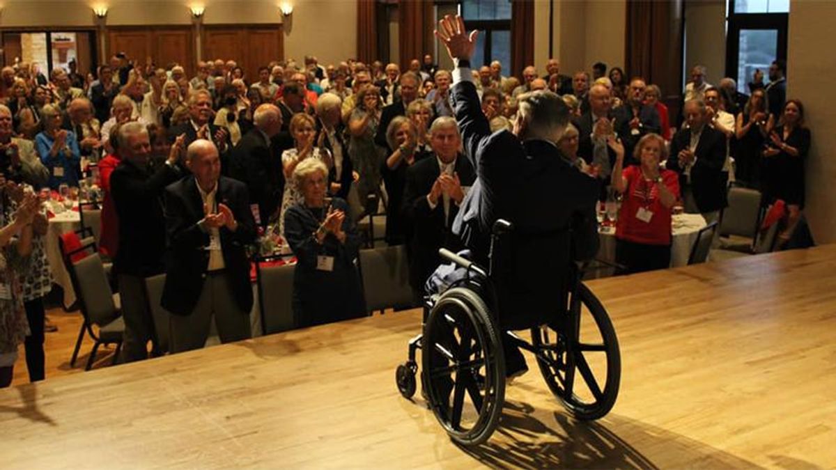 Photos show maskless Greg Abbott at crowded Texas event just one day before positive COVID test