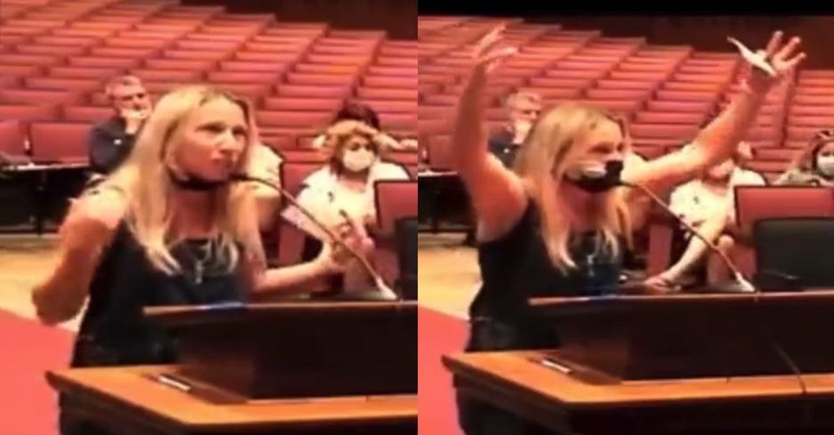 'Look at me!' Anti-masker repeatedly yells at school board president – then screams about 'Nuremberg trials'