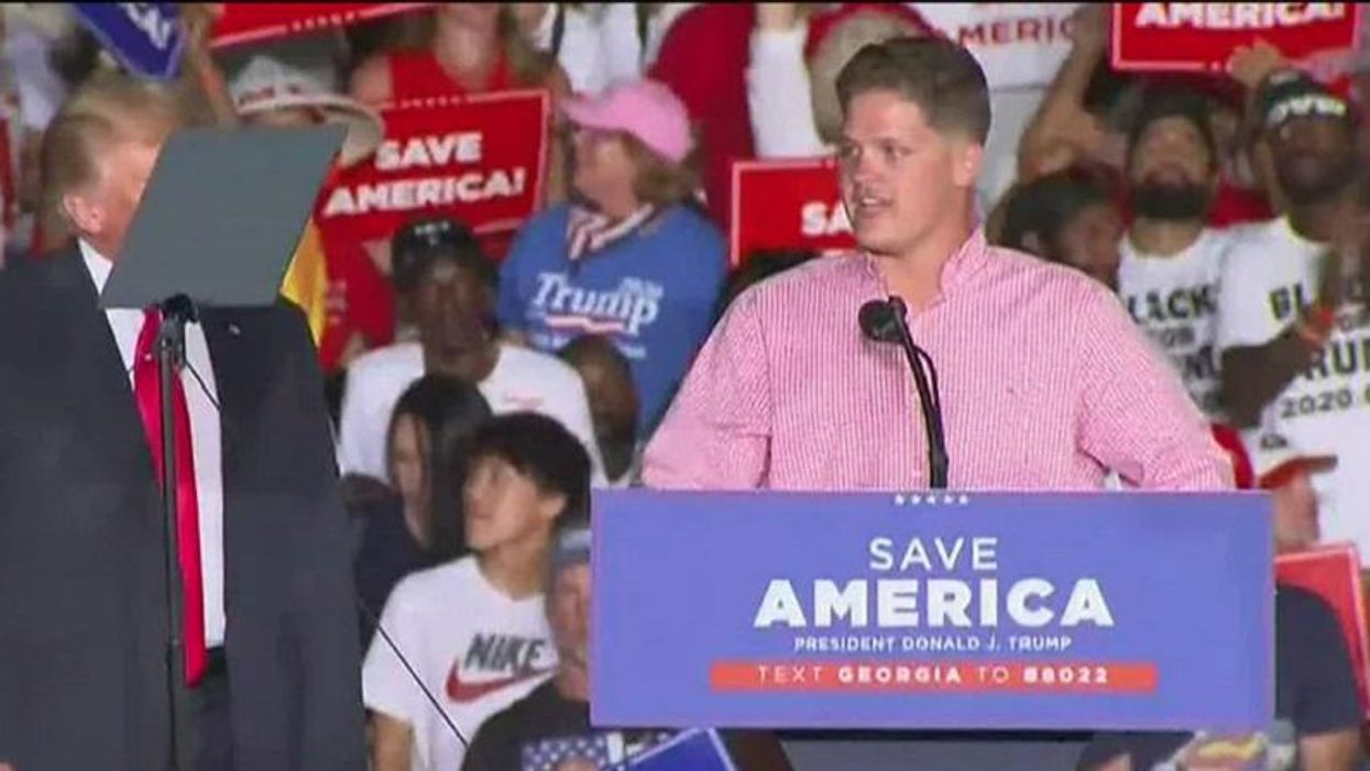 Active duty Marine under investigation after appearing on stage with Trump during rally