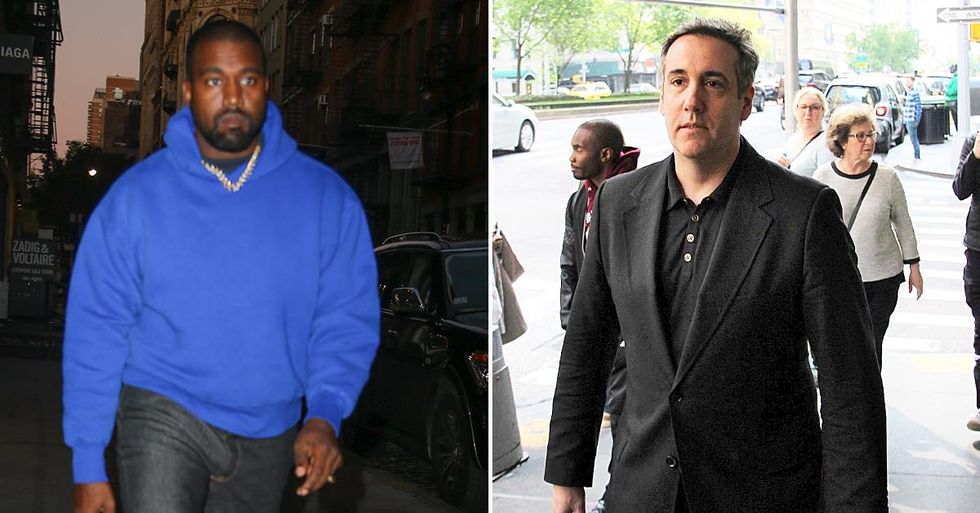 Kanye West spotted having coffee with Michael Cohen in NYC -- ahead of estranged wife Kim Kardashian's SNL debut