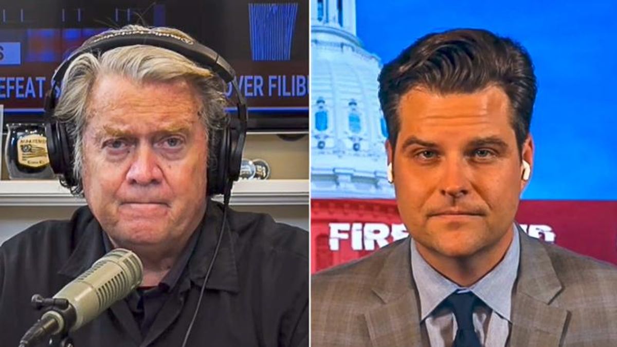 ‘This is all a set-up’: Steve Bannon whines to Matt Gaetz as he inches closer to being prosecuted
