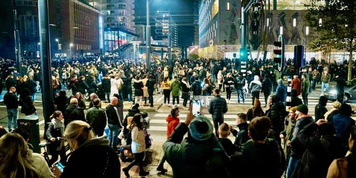 Dutch police fire warning shots as COVID riots hit Rotterdam - Raw Story