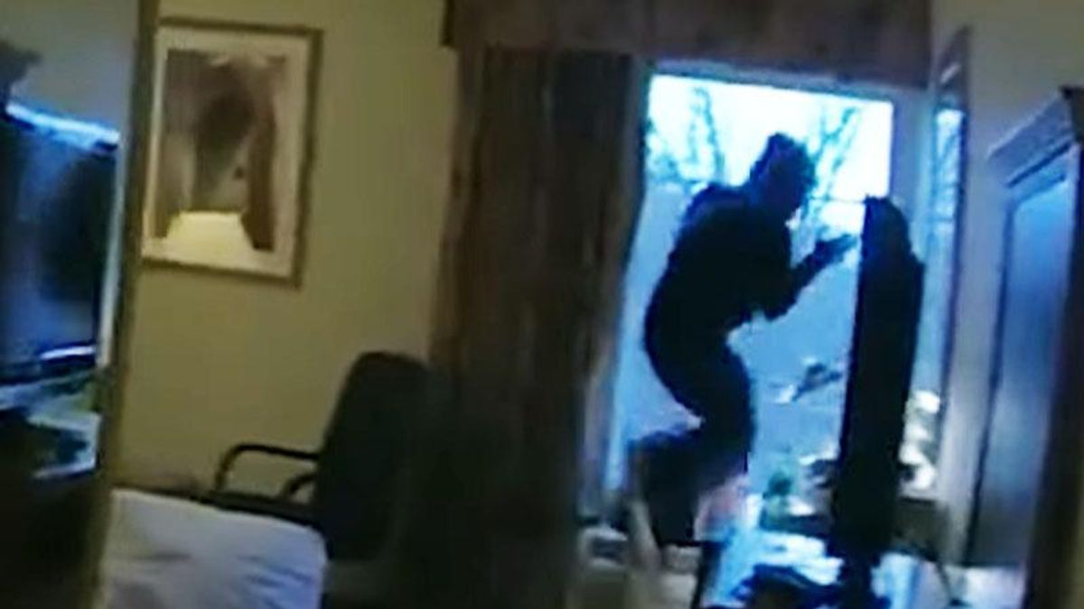 WATCH: Rape suspect tries to escape through hotel window -- and it doesn't go well for him