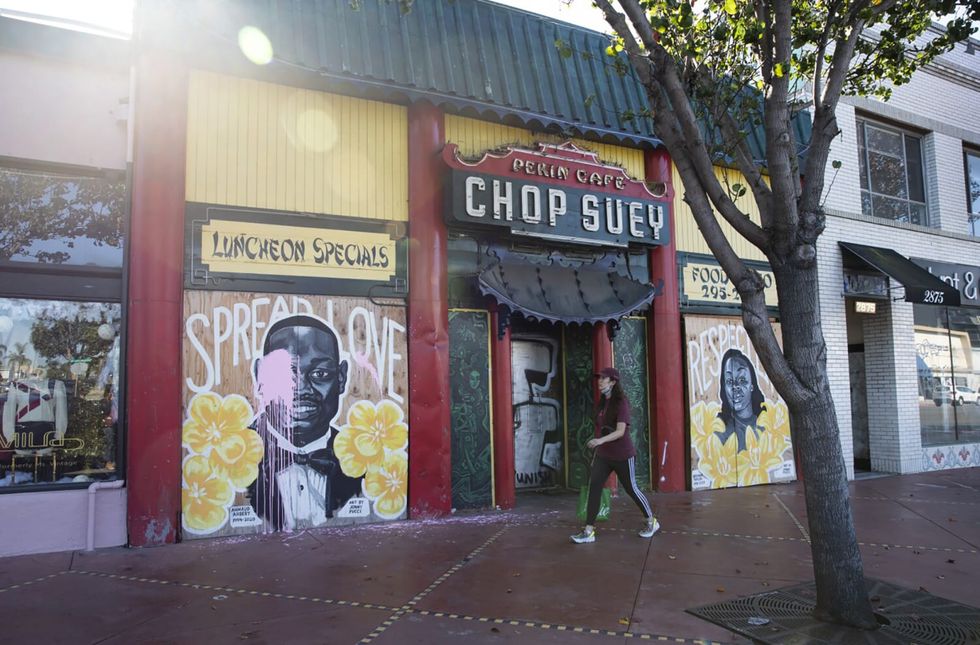Mural depicting slain Black man Ahmaud Arbery defaced in San Diego