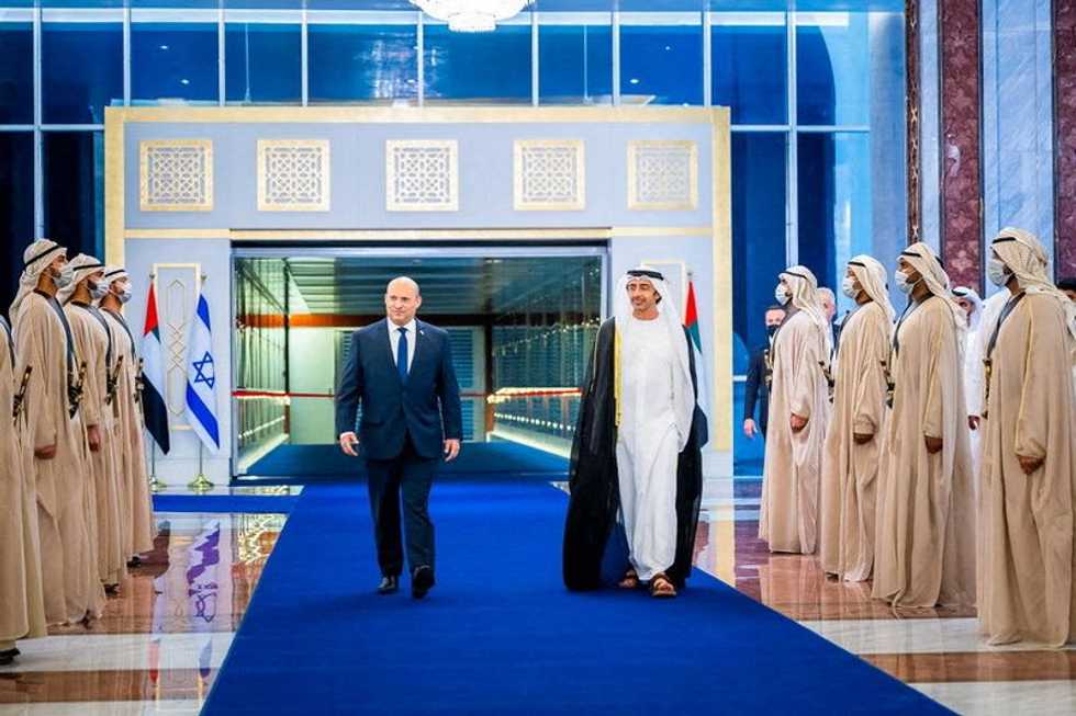Israeli PM meets crown prince in UAE, Iran on agenda