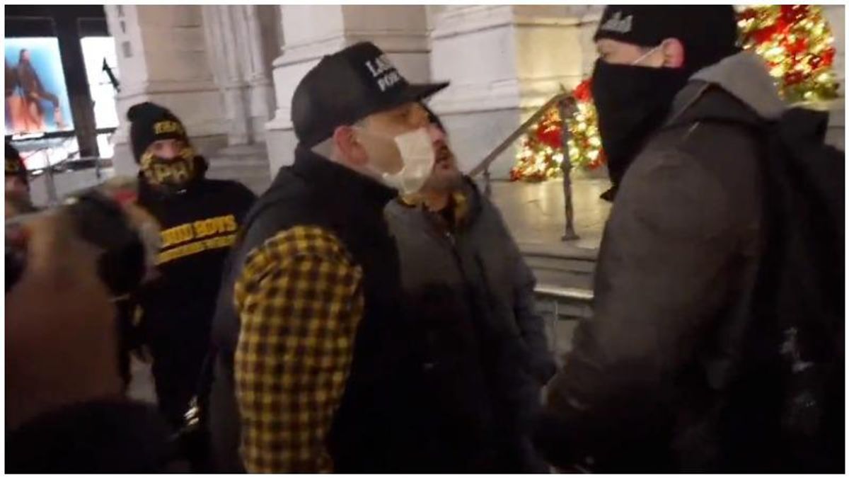 WATCH: Proud Boys scuffle with left-wing protesters at Jan. 6 vigil in New York City