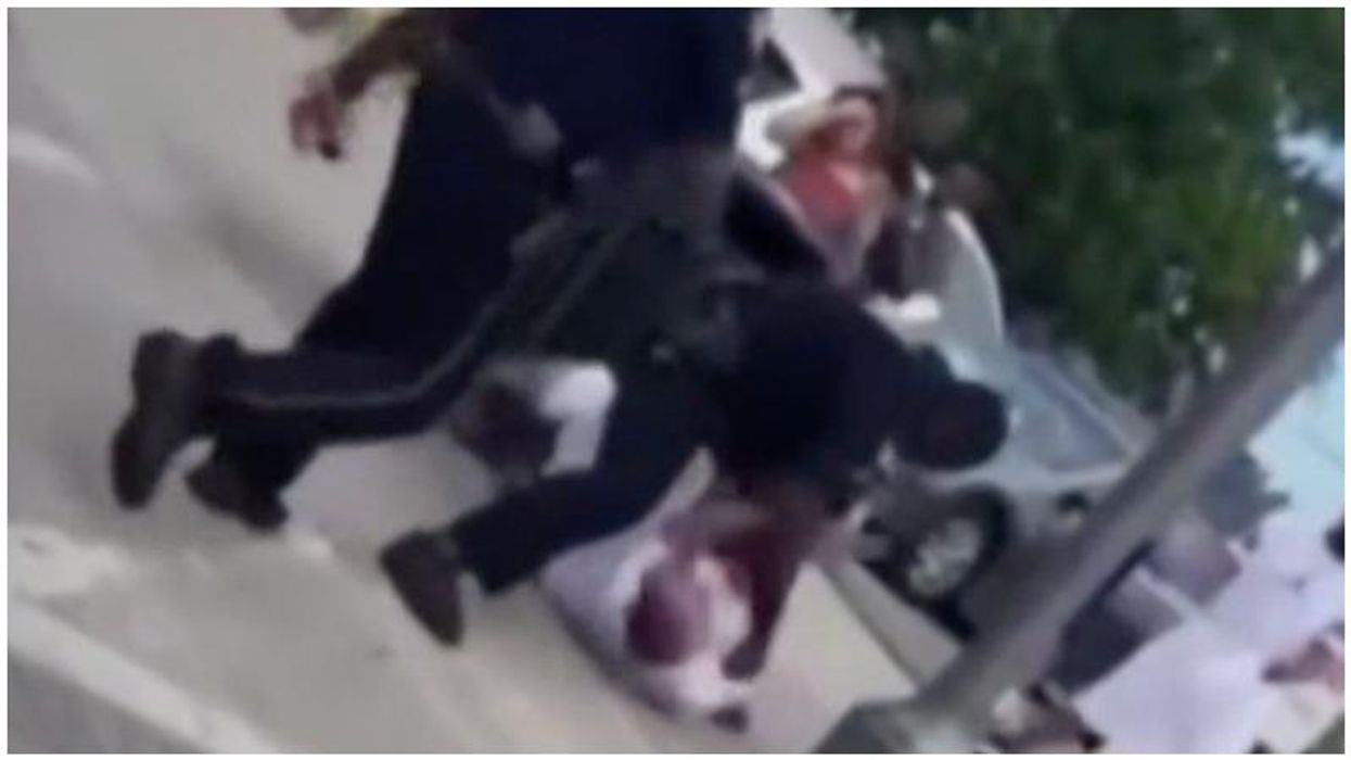 Cop fired after video shows him punching man in the face – and being restrained by fellow officers