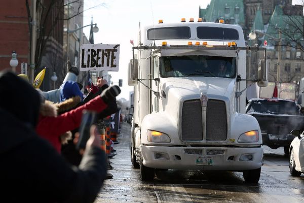 Hundreds of truckers pour into Ottawa to protest vaccine requirements