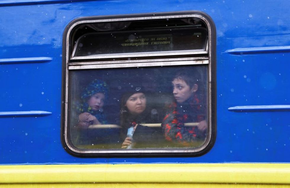 Evacuation trains from war zone pour into Lviv in western Ukraine