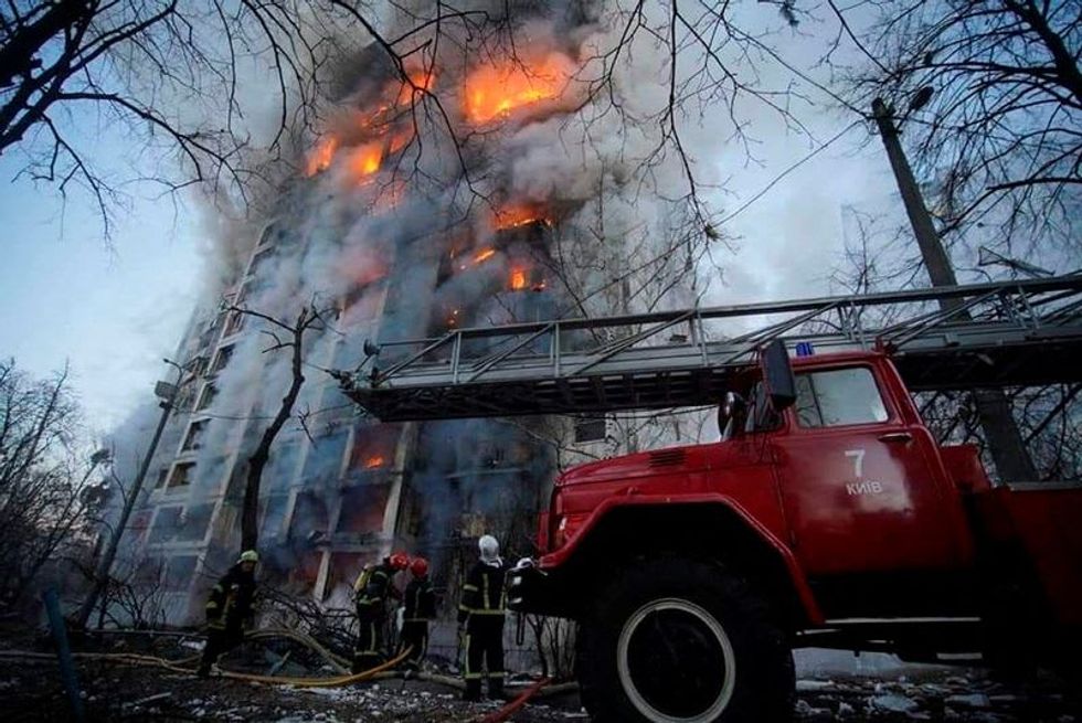 Kyiv struck by Russian shelling, Ukraine says at least two killed