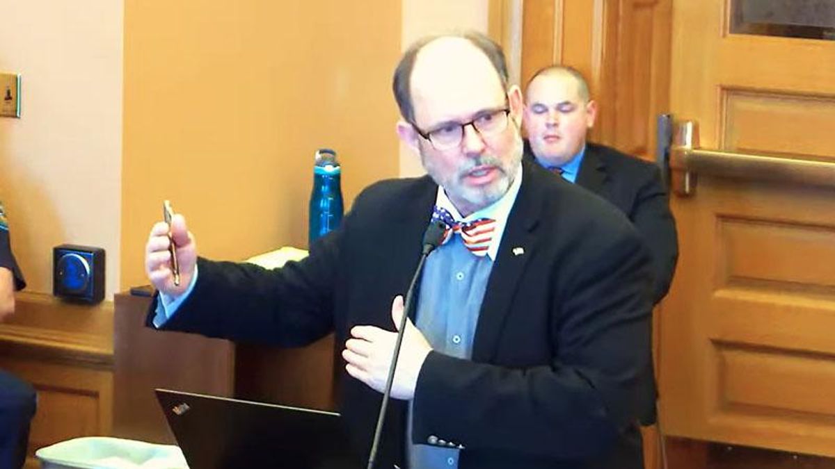 Pro-Trump huckster peddles bogus election conspiracies with Kansas lawmakers at Topeka church