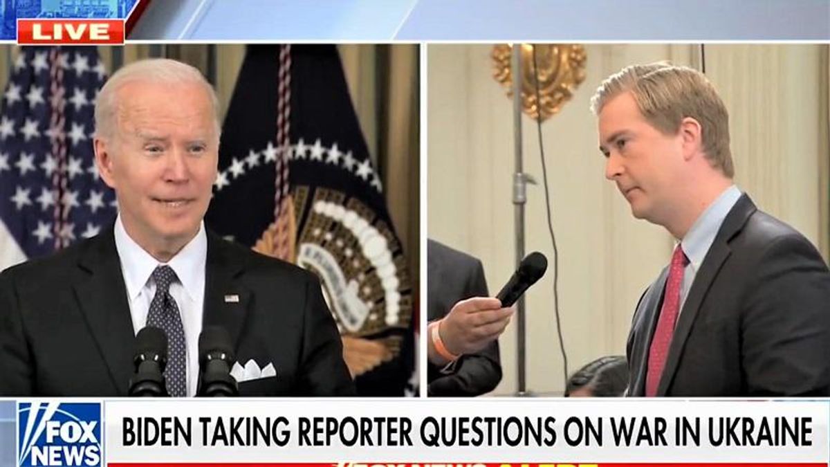 'Why would I tell you!' Biden gets testy when Peter Doocy asks how he'd respond to Putin using chemical weapons