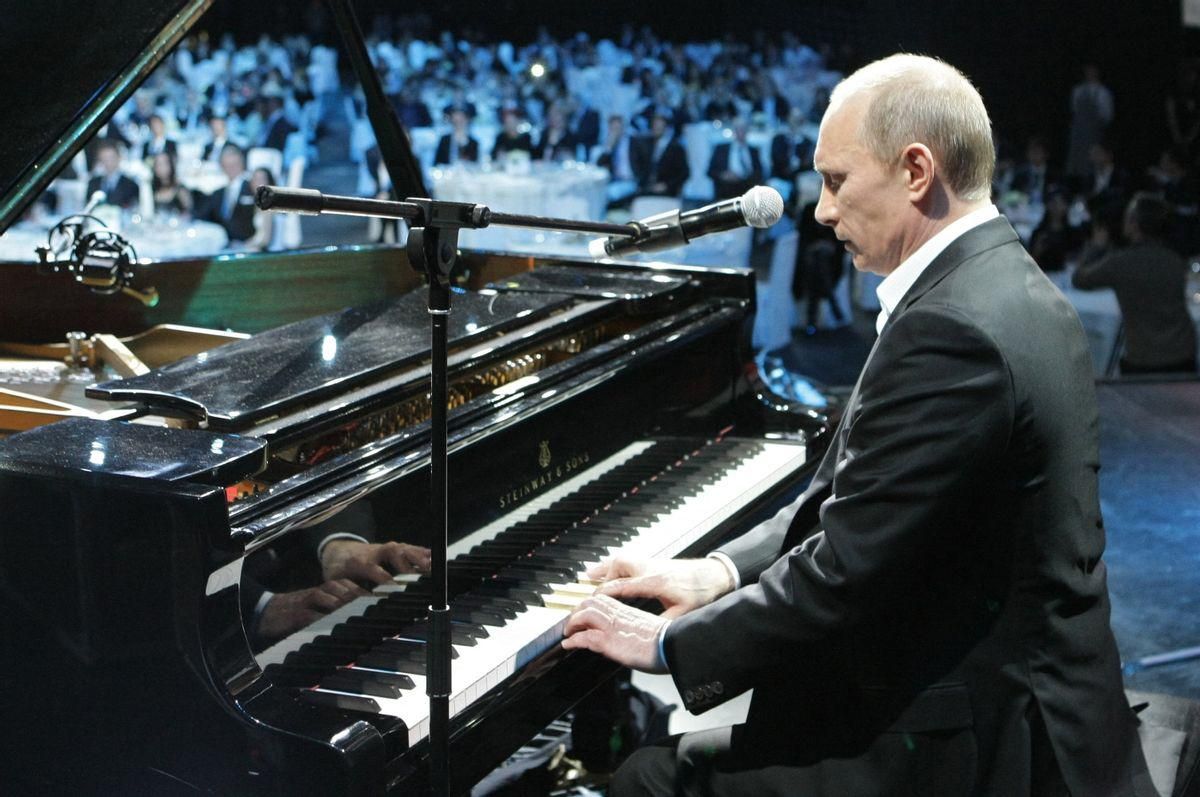 Footage found of Putin singing 'Blueberry Hill' at a children's charity fundraiser