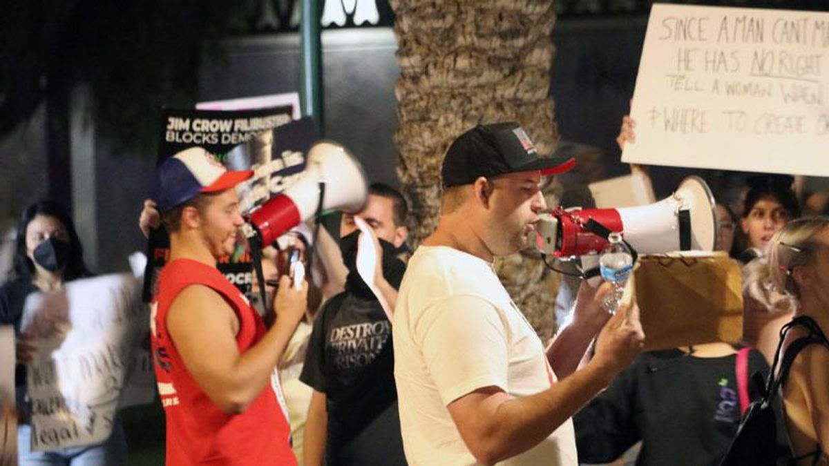 Extremists tried to crash abortion rights rally – but got arrested instead