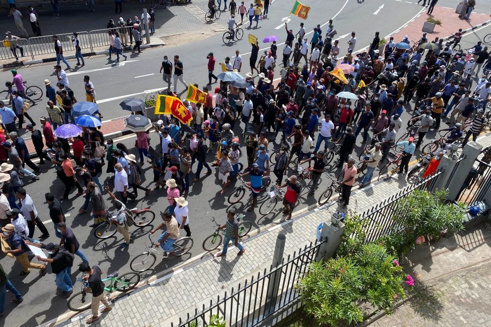 Sri Lankan president's house and office stormed by protesters 