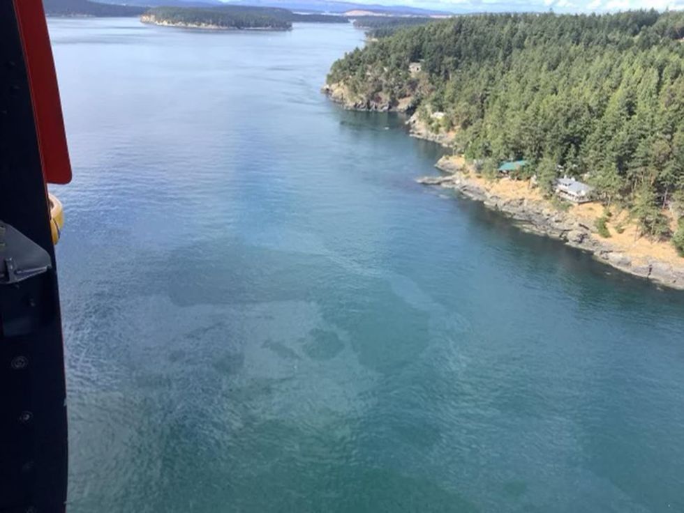Steps continue to raise sunken boat with diesel and oil from seafloor near Washington state's San Juan Island