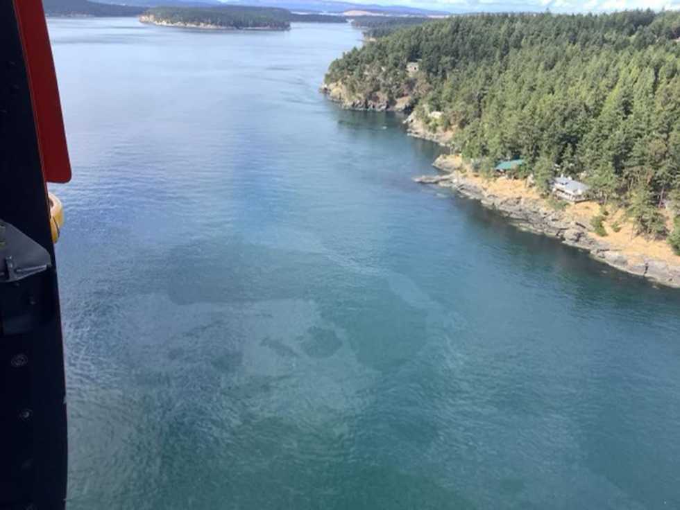 Steps continue to raise sunken boat with diesel and oil from seafloor near Washington state's San Juan Island