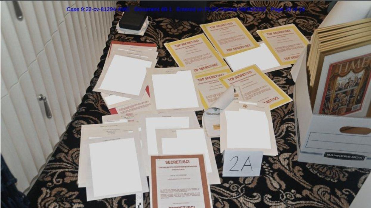 DOJ releases photo of 'top secret' documents seized from Trump's home