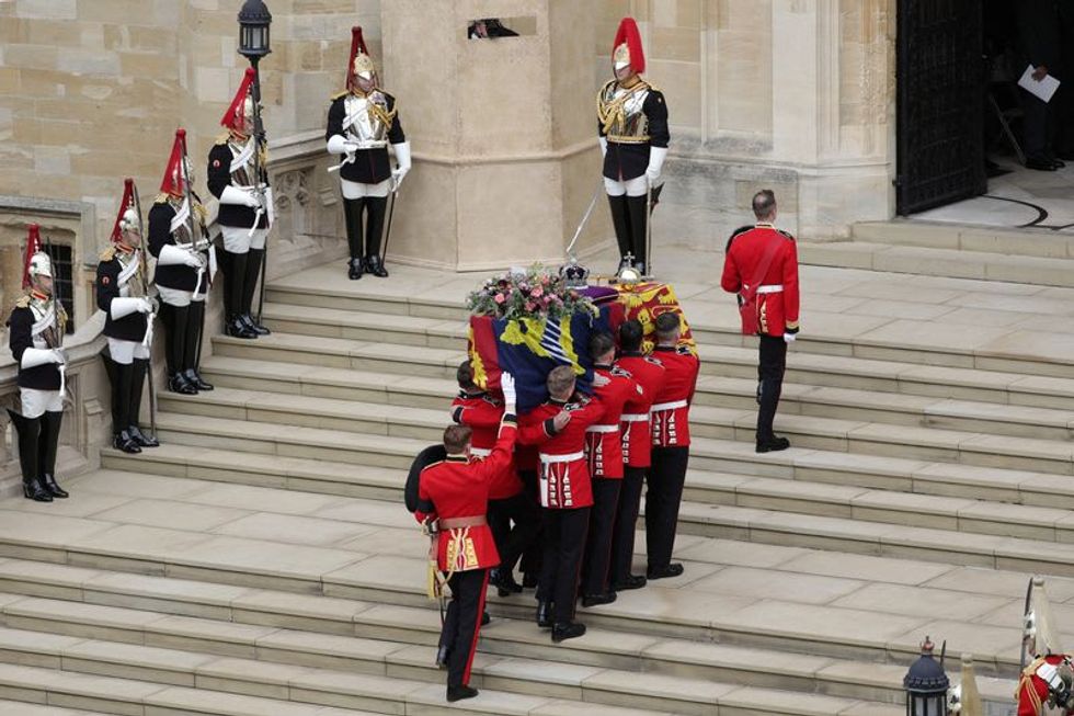 Queen Elizabeth's coffin reaches Windsor chapel ahead of burial